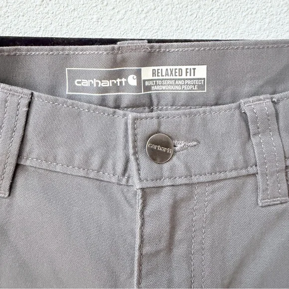NWT Carhartt Men's Straight Relaxed Fit Gray Jeans - Picture 3 of 15
